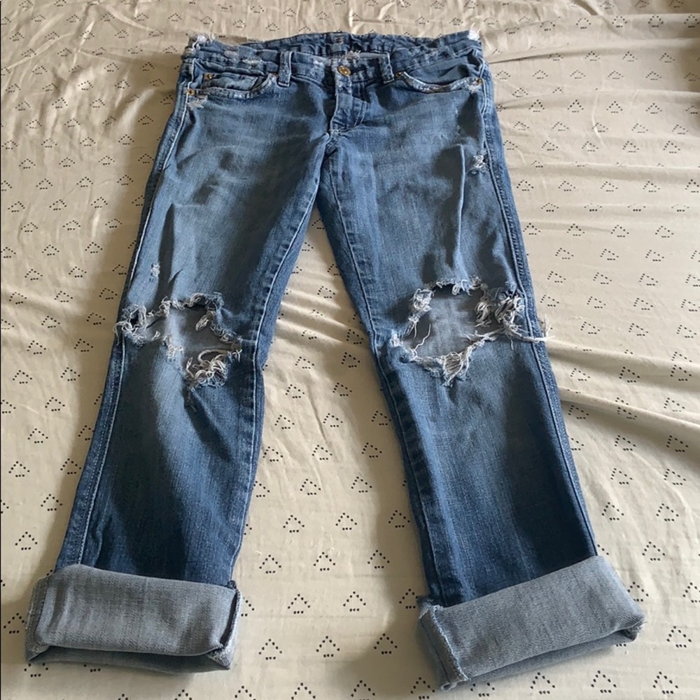 7 for all Mankind distressed jeans size 27